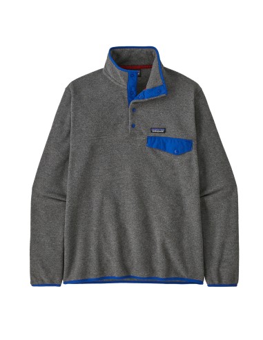 Patagonia Lightweight Synchilla Snap T Fleece Pullover Nickel / Passage Blue ou a consommer sur place