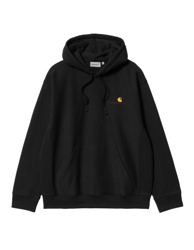 Carhartt WIP Hooded American Script Sweatshirt Black Faites des économies