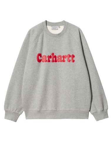 Carhartt WIP Bubbles Sweatshirt Grey Heather / Cherry prix pour 