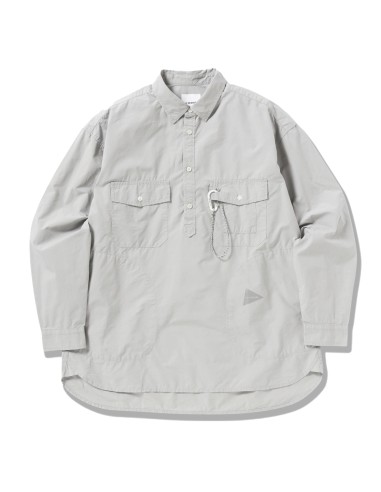 And Wander Cordura Typewriter L/S Over Shirt Light Grey de la marque