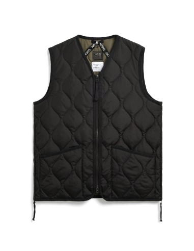 Taion Military Zip V Neck Down Vest Black en stock