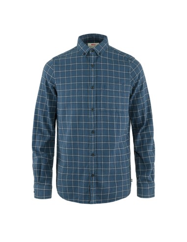 Fjallraven Ovik Flannel Shirt Indigo Blue / Flint Grey d'Europe débarque