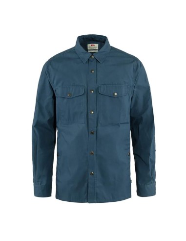 Fjallraven Singi Overshirt Indigo Blue brillant des détails fins