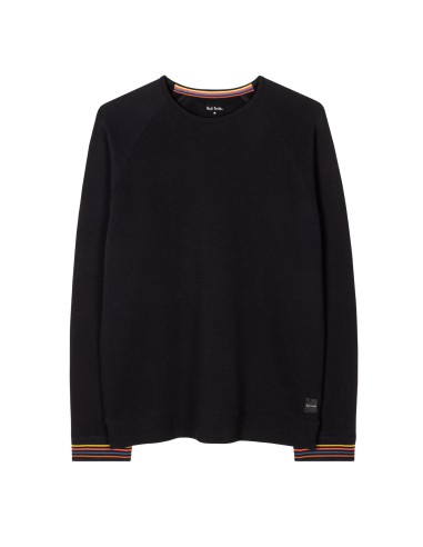 Paul Smith Artist Stripe Cuff Long-Sleeve Lounge Top Black pas cher