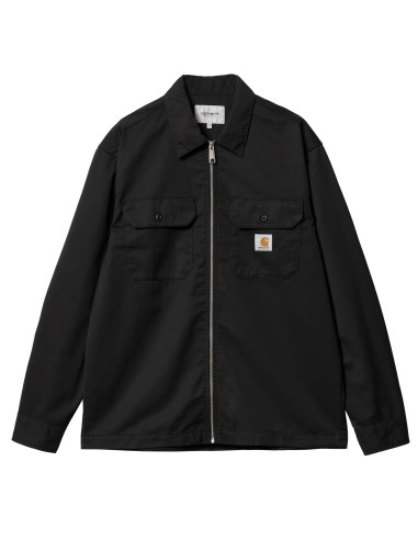 Carhartt WIP Craft Zip L/S Shirt Black Rinsed commande en ligne