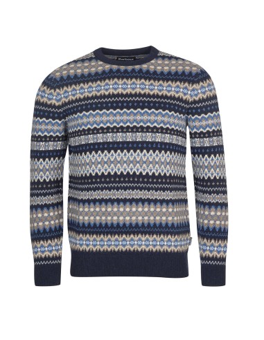 Barbour Case Fair Isle Crew Jumper Midnight À commander