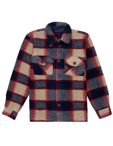 Portuguese Flannel NYC Overshirt Ecru / Blue / Red 2024