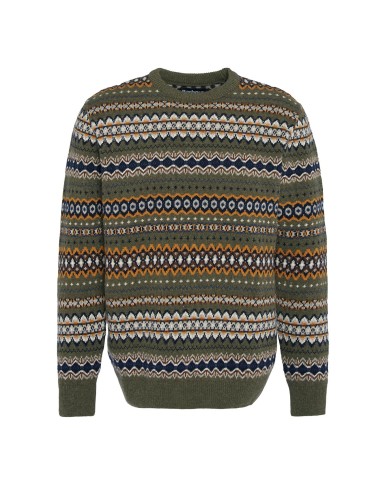 Barbour Case Fair Isle Jumper Willow Green pas cher 