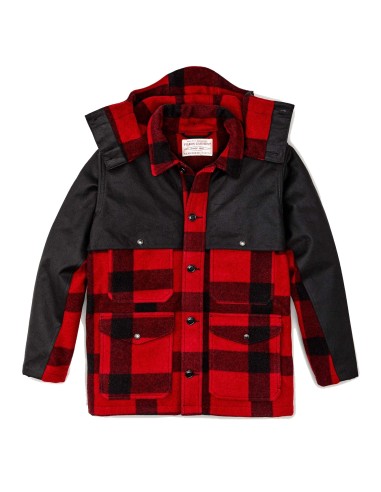 Filson Mackinaw Wool Double Coat Red Black Classic Plaid store