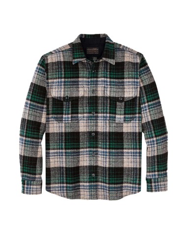 Filson Northwest Wool Shirt Check Brown / Spruce sur le site 