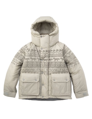 And Wander x Maison Kitsune Nordic Border Insulation Jacket Beige Comparez et commandez 