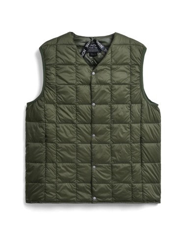 Taion V Neck Button Down Vest D. Olive français