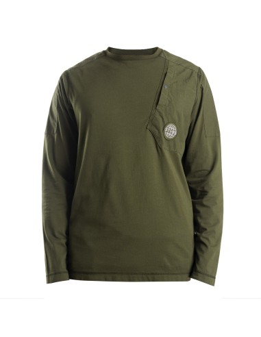 ST95 L/S Seasonal Tee Dark Green de l' environnement