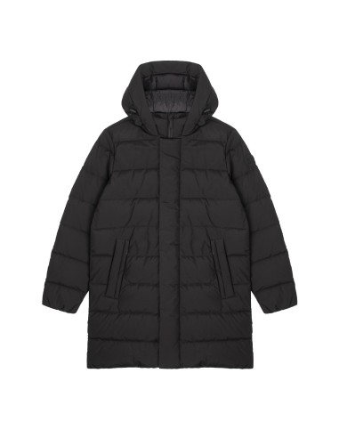 Woolrich High Tech Quilted Long Jacket Black Par le système avancé 