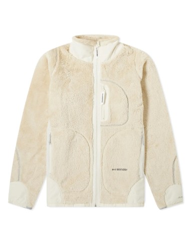 And Wander High Loft Fleece Jacket Off White en linge