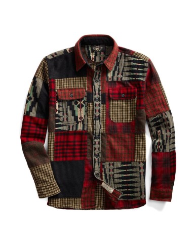 RRL by Ralph Lauren Patchwork Workshirt Red / Multi Découvrez la collection